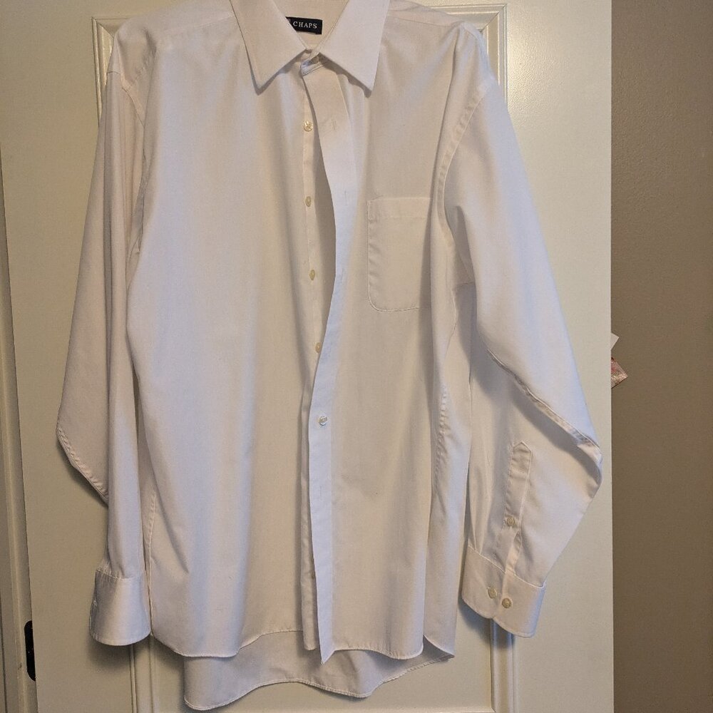 Mens Chaps White Dress Shirt